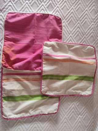 Cortinas y fundas cojines.