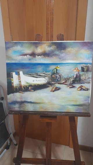 Cuadro antiguo pintura al óleo