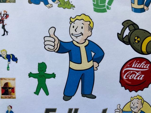 Fallout music cassette adesivi