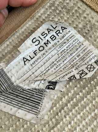 Lotto 2 tappeti in sisal beige