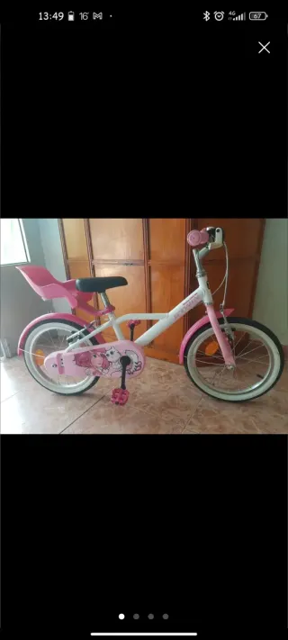 Bicicleta niña BTWIN 16 pulgadas de 4 a 6 años