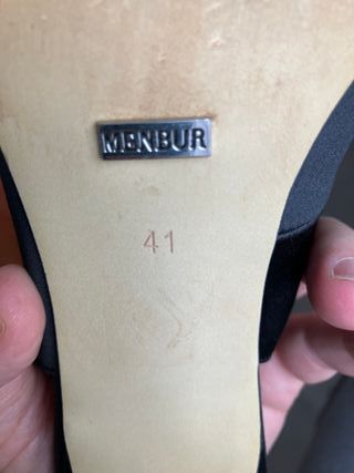 Zapatos fiesta negros Menbur T/41