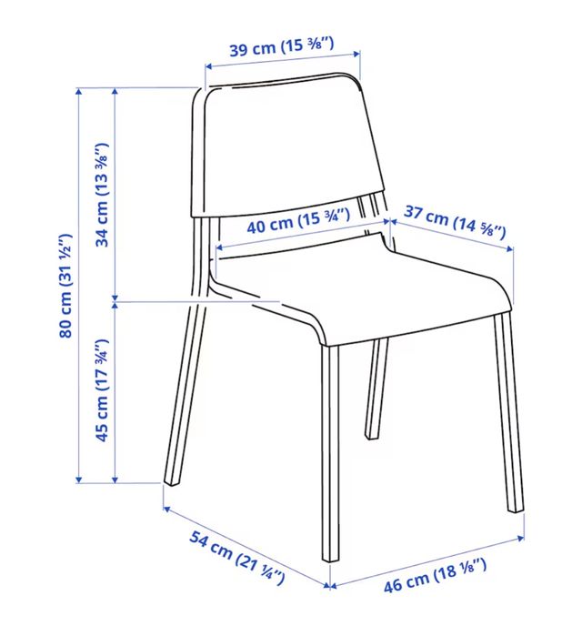 Silla apilable en blanco