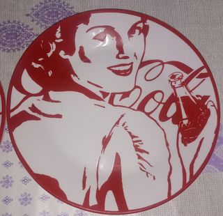 COCACOLA COKE Platos blanco decorado