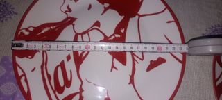 COCACOLA COKE Platos blanco decorado