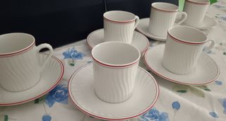 Servizio Da Caffè Da 6 Composto 6 Tazzine E 6 Pia