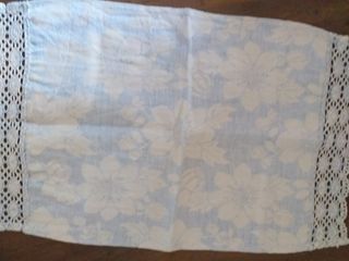 Tovagliato vintage macrame cotone pizzo floreale  