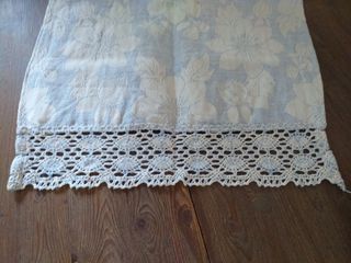 Tovagliato vintage macrame cotone pizzo floreale  