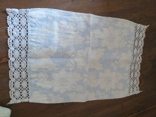 Tovagliato vintage macrame cotone pizzo floreale  