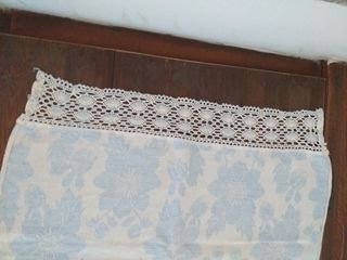 Tovagliato vintage macrame cotone pizzo floreale  
