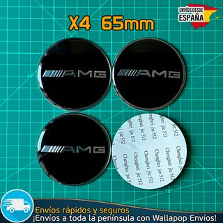 X4 Emblemas AMG Mercedes 65mm Pegatinas Tapacubos