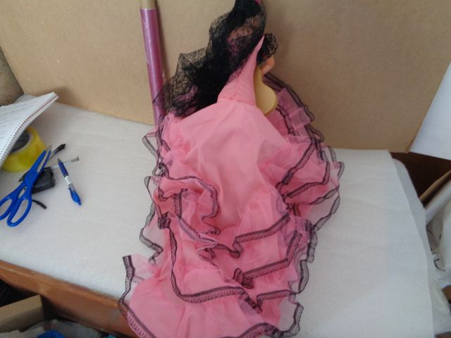 muñeca flamenca o gitana , de la marca marin de