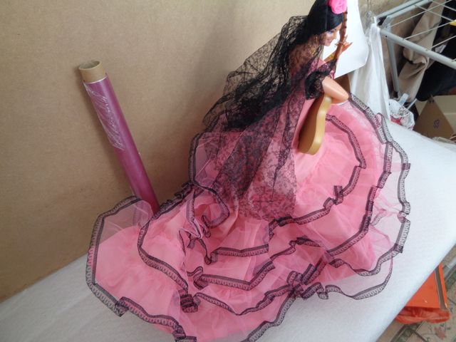 muñeca flamenca o gitana , de la marca marin de