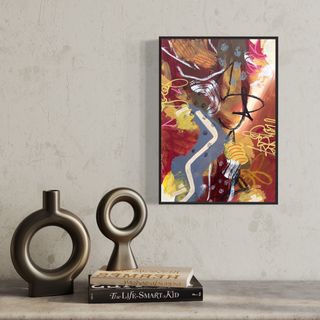 pintura abstracta sobre papel tamaño a3