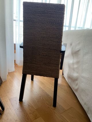 preciosas Sillas de comedor de  ratan y madera