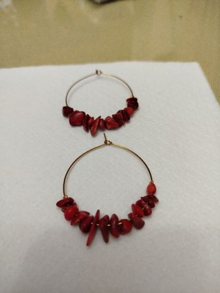 Argollas coral artesanos