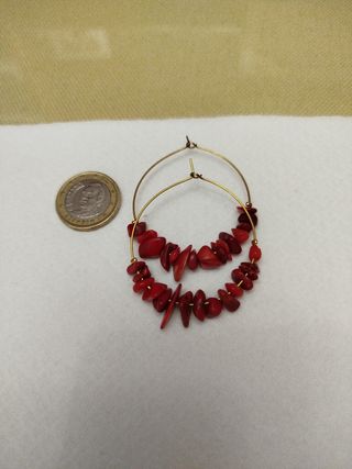 Argollas coral artesanos
