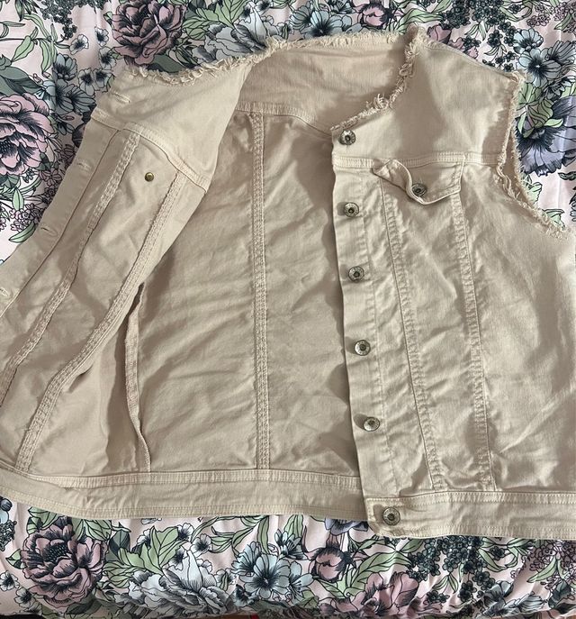 Gilet beige cool jeans