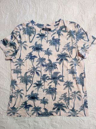 Camiseta palmeras Bershka 