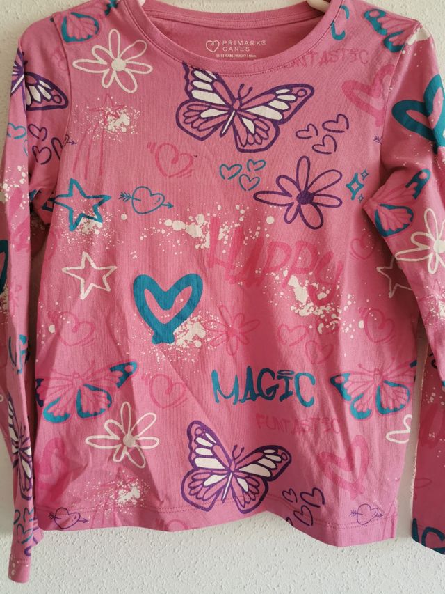 Camisetas de niña talla 10-11 años de Primark.