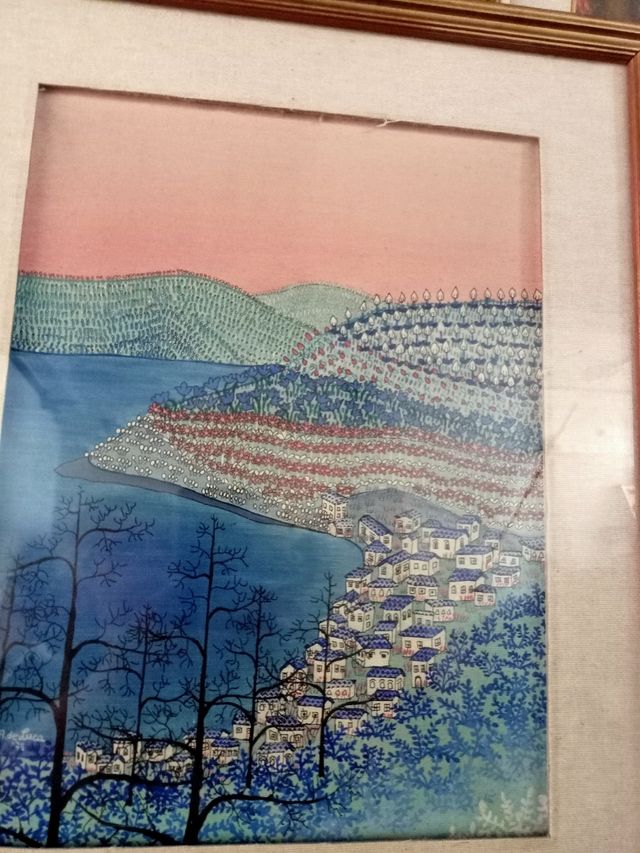 Quadro paesaggio marino olio