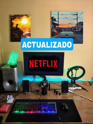 Set Up. PC, pantalla, soporte, etc.