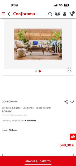 Conjunto de terraza exterior 