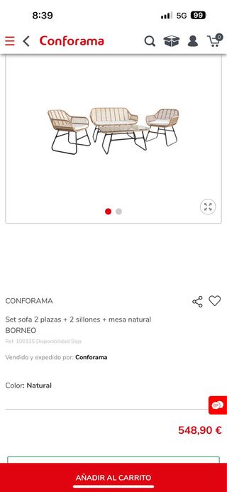 Conjunto de terraza exterior 
