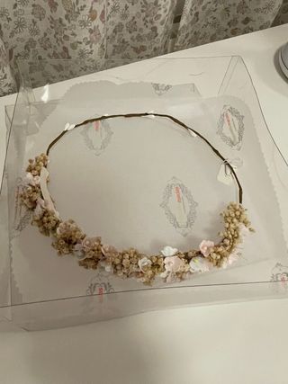 Corona Niña Comunión Rosa de Esperanza Beltran.