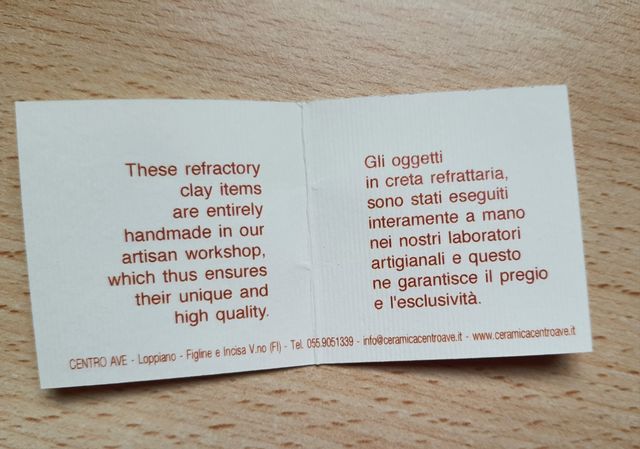 Portacandela in creta refrattaria