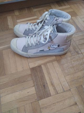 Zapatillas Snoopy zara piel núm 38