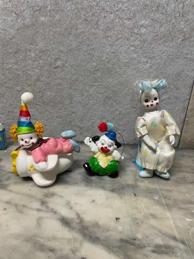Clown DECORAZIONE TRIS STATUE   3 PCS