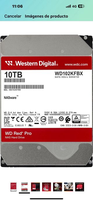 Disco duro interno 10 TB