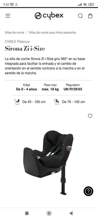 2 Sillas Cybex Cloud Z i-SIZE más SIRONA Z i-SIZE