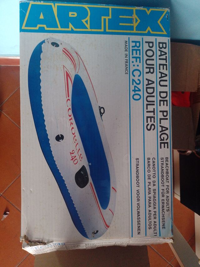 Canotto da spiaggia per adulti con 2 pagaie