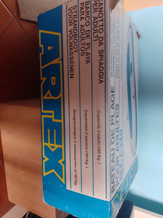 Canotto da spiaggia per adulti con 2 pagaie