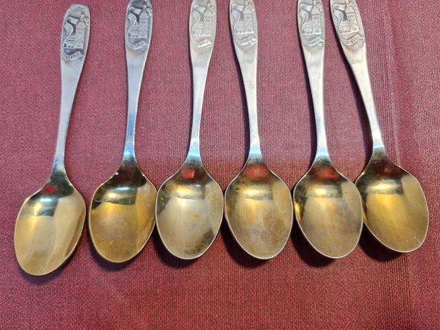 Set Vintage Riga 6 cucharas acero de los 80