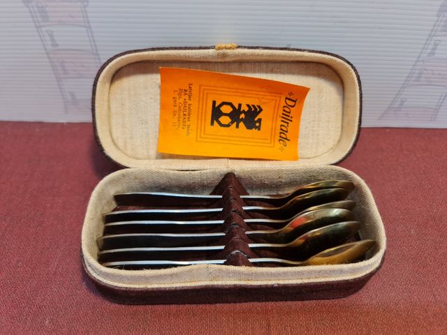 Set Vintage Riga 6 cucharas acero de los 80