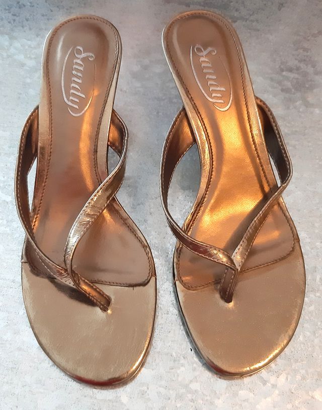 Sandali SANDY dorati n.37 tacco 6