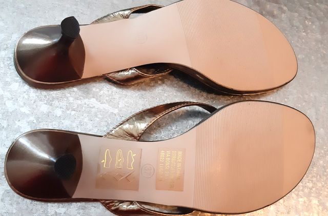 Sandali SANDY dorati n.37 tacco 6