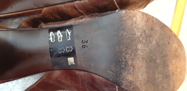 Sandali tacco 9 Julie Dee n.36 vera pelle