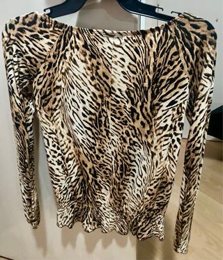 BERSHKA - Top vintage de leopardo t.M