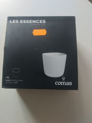 4 x Vasos porcelana 60x60x60mm