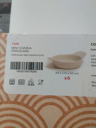 Mini cazuela porcelana 