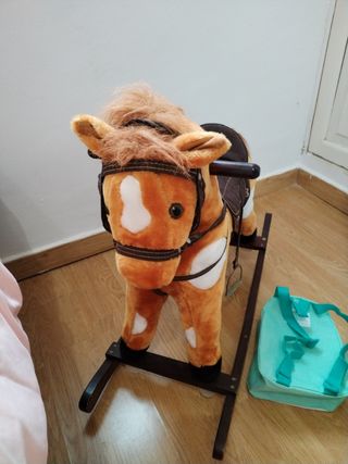 Caballo mecedora madera