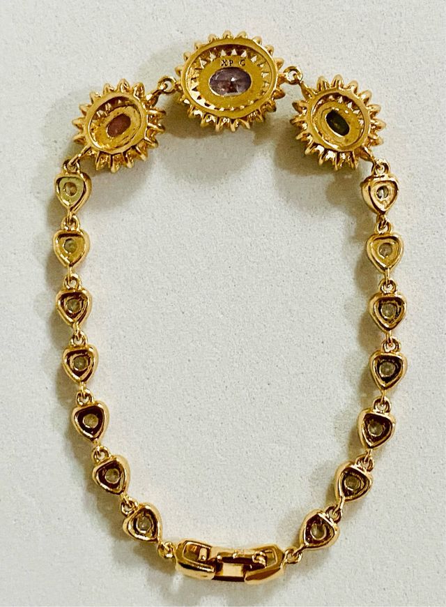 Pulsera con circonitas en oro goldfilled de 18 KT