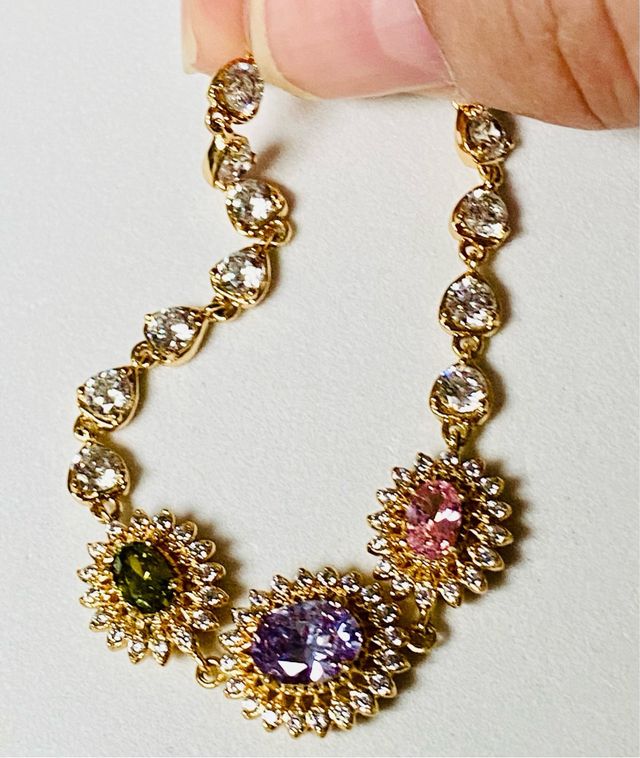 Pulsera con circonitas en oro goldfilled de 18 KT