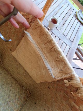 Borsa spiaggia fatta a mano mai utilizza