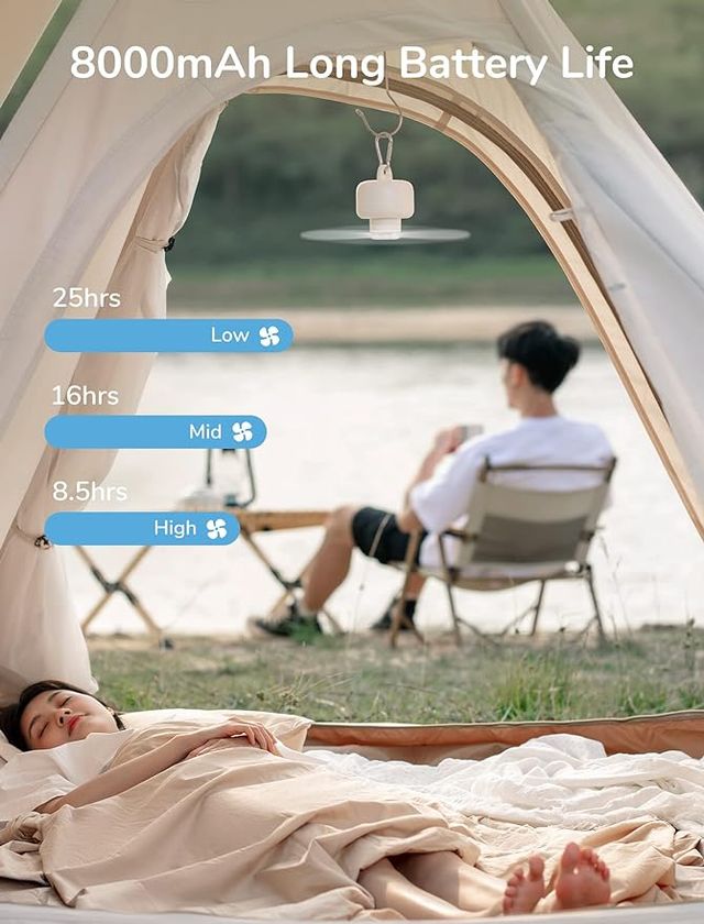 Ventilador de camping a bateria