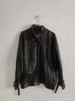 Chaqueta de piel vintage talla L